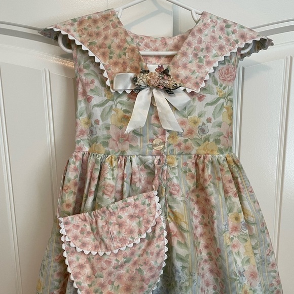 Vintage Daisy Kingdom girls dress with attached bag toddler size 4 - Picture 4 of 10